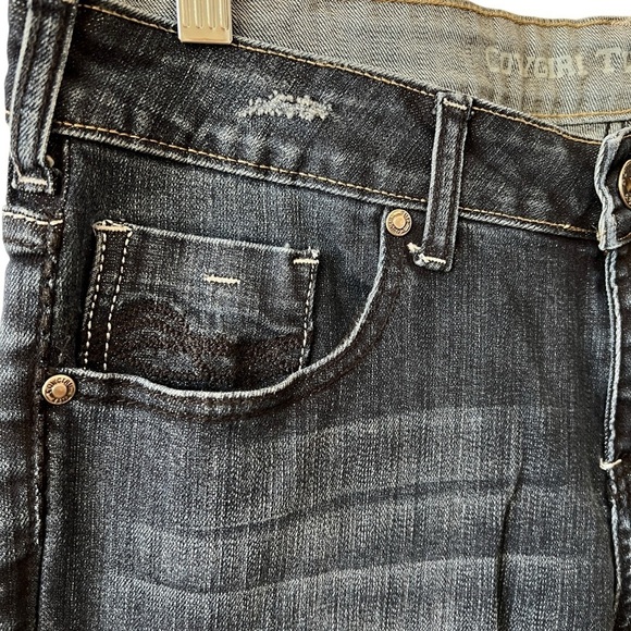 COWGIRL TUFF DIVA STRAIGHT JEANS 31 DARK WASH BLUE RODEO WESTERN FARMCORE - Picture 3 of 12